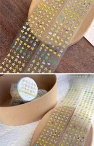 Cute summer series PET washi tape featuring lovely stars and patterns, ideal for journaling.