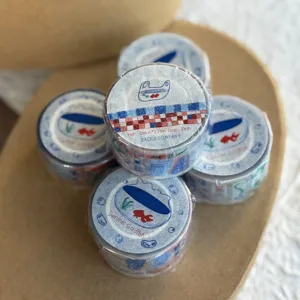 Summer goldfish series washi tape rolls, decorative adhesive masking tape for craft and journaling.