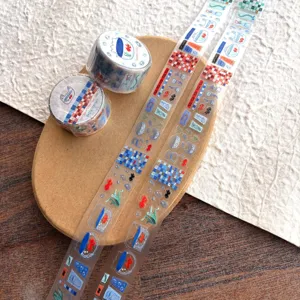Summer goldfish theme washi tape set, beautiful decorative masking tape for crafts journal.