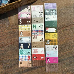 Cute winter series number washi tape daily planner stickers decorative stationery items