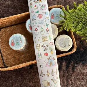 Daoge Company winter series cute spotted dog washi tape set for journaling and craft DIY.