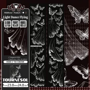 Decorative Washi Tape And Die Cut Sticker Roll Butterfly Starry Sky Lace Design For Journaling Scrapbooking DIY Craft