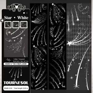 Washi tape sticker roll set celestial starry night ribbon decorative DIY journaling craft supply