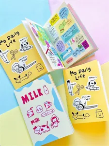 Leuk TN paspoortnotitieboek met kleurrijke binnenzijden, ideaal voor dagelijks journaling.