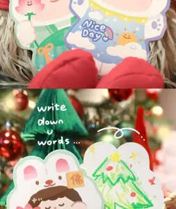 Cute rabbit shaped postcard greeting card set, ideal for lovely daily message and wishes.