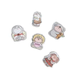 Four Seasons Story planner clips cute cartoon epoxy resin thick practical stationery clips