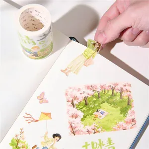 Spring picnic theme washi tape set for journaling, scrapbooking, and decorative craft projects.