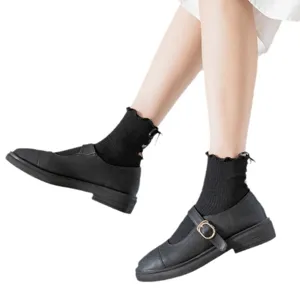 Süße Lolita Wadenstrümpfe mit Rüschenspitze und Schleifenbändern für japanischen JK Modestil.