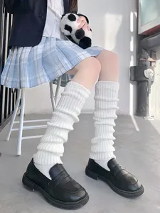 Süße gestrickte Beinstulpen für Damen, japanische Lolita JK Uniform Zubehör Teile.