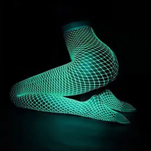 Sexy Lumineux Résille Bodystocking Femmes Évidé Briller dans Le Noir Nylon Une Pièce Ouvert Maille Lingerie