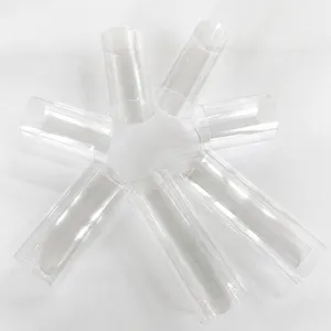 Transparent PET Plastic Tape Storage Tube Washi Tape Dispenser Roller Clear Round Packaging Tube For Stationery Craft Organizing