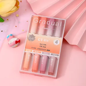 Pastel gradient highlighter pens set of 4 pcs for journal drawing note taking cute stationery aesthetic.