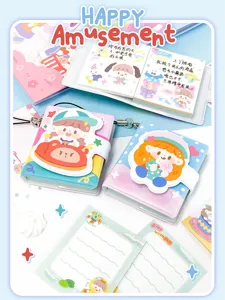 Mini cuaderno colgante con simpáticos personajes de dibujos animados, ideal para regalos.