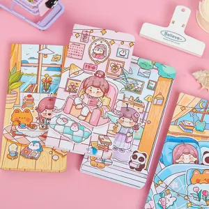Quaderno agenda settimanale con simpatiche illustrazioni di cartoni animati per appunti.