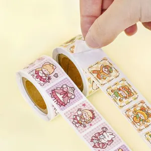 Cute cartoon sticker roll for diy journaling decoration, sweet rolls with lovely patterns.