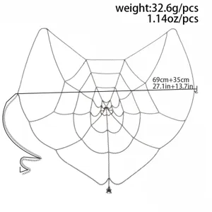 Gotische punk spinnenweb lichaam ketting voor vrouwen, donkere stijl metalen achterkant ketting.