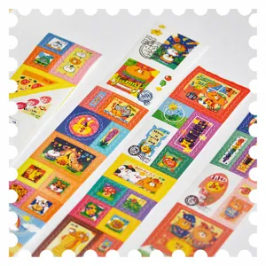 Cute stamp washi tape roll die-cut decorative masking tape for journal DIY crafts