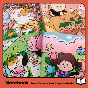 Schattig Cartoon Planner Notitieboek Student Dagboek Hardcover Losbladig Notitieboek Dagelijks Journal School Kantoor Kantoorartikelen