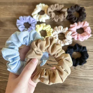 Conjunto de coleteros de tela para el cabello elegantes gomas elásticas mujer