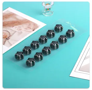 Schwarze Stern Magnet Schal Clips Hijab Pins Anti-Blend-Knöpfe Set für Damen Tücher Schals.