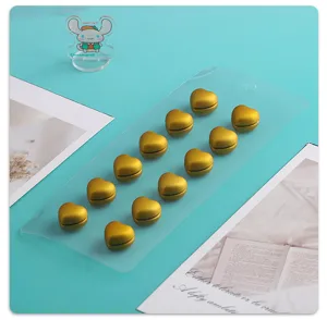Goldene Herz Magnet Schal Clips starke Magnet Deko Knöpfe für Damen Kopftuch Schal neu