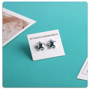 Magnetische Stern Hijab Nadeln Damen Anti-Rutsch Schal Tuch Clips starke Metall Broschen