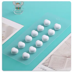 Weisse Herz magnetische Schalclips starke Magnet Hijab Nadeln Brosche fuer Damen