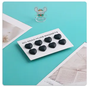 Starke magnetische schwarze Herz Hijab Magnete Damen Schals Tücher Anti-Rutsch Clips.