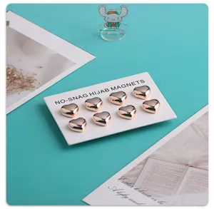 Roségold Herz magnetische Hijab Nadeln, starke Schal Clips für Damen Anti-Rutsch.