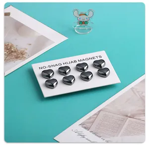 Herz magnetische Hijab Magnete starke Schal Nadeln Mehrfachpackung stilvolle Brosche Zubehör