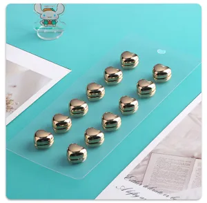 Goldene Herz Magnet Schal Clips starke Magnet Hijab Nadeln modische Tuch Clips 10er Set