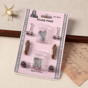 Hijab Pins Set 8pcs Magnetic Scarf Fastener U Shape Clips Headscarf Pin Accessories New