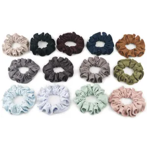 Set di 12 elastici per capelli in camoscio colorati, morbidi supporti per coda di cavallo.