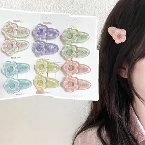 Kinderen Schattige Bloem Haarspelden Acryl Kleine Madeliefje Cartoon Haarspelden Zoete Haar Accessoires