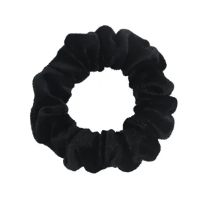 Schwarzer Samt Haargummi Zopfgummi für Damen, weiches elastisches Haarband Alltagsaccessoire.