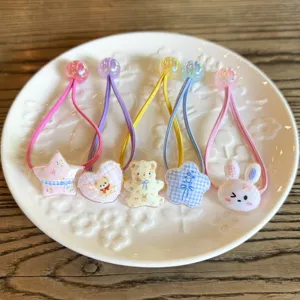 Enfants mignon dessin animé élastiques à cheveux, colorés attaches pour usage.