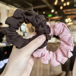 Coleteros textura lino cuerda para cabello dulce conjunto elástico accesorios mujer uso diario.