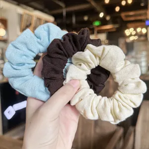 Set coleteros de lino y algodón gomas de pelo dulces accesorios elegantes para mujeres niñas