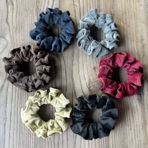 Samt Haargummis Winter elastische Haarbänder Set weiche Zopfgummis für Damen Frisuren
