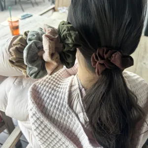 Conjunto de coleteros de tela de lana otoño invierno, accesorios de pelo elegantes.