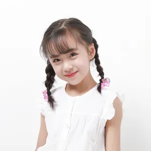 Élastiques à cheveux ours de dessin animé pour enfants, accessoires de coiffure colorés mignons.