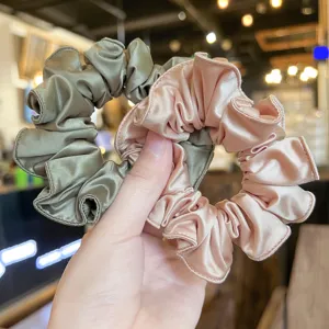 Zijdezachte satijnen haarelastiekjes set, elegante haaraccessoires voor dagelijkse paardenstaarten.