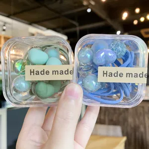 Ensemble d'élastiques à cheveux de dessin animé, élastiques colorés pour enfants, accessoires.