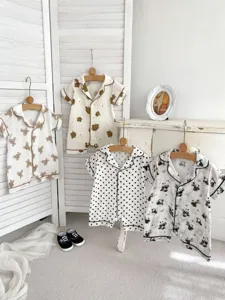Summer baby cotton romper infant casual cute printed short jumpsuit for toddlers 1-3 years old