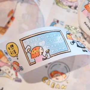 Cute housework theme washi tape for journaling and diary decorative stickers stationery supplies.