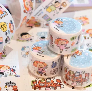 Housework theme cute washi tape rolls for journaling and decorative stationery crafts.