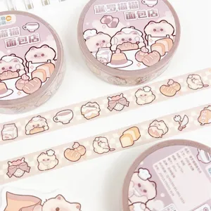 Washi tape cute Siamese cat bakery decorative masking tape for DIY scrapbooking journaling