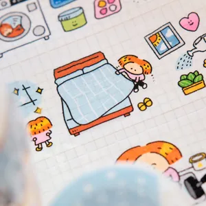 Cute housework theme decorative washi tape for journaling, DIY crafts and scrapbooking cute sticker