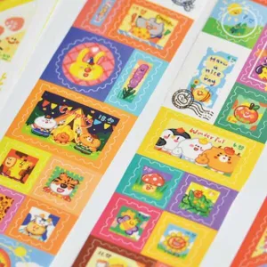 Cute stamp washi tape decorative adhesive masking tape for journaling DIY crafts scrapbooking.