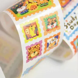 Cute stamp washi tape roll decorative adhesive masking tape for journal DIY craft supplies